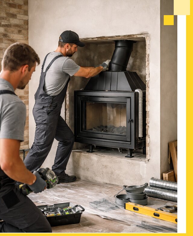 Установка каминных топок в Надыме: монтаж, подключение