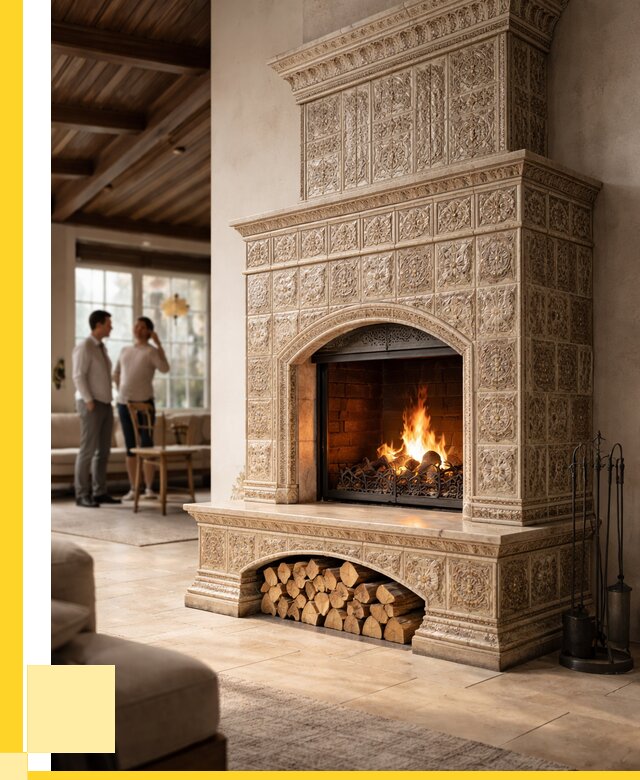 Купить изразцовый камин в Надыме от 259450 р. | ЭриданНдм