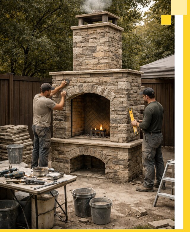 Проектирование и установка уличных каминов в Надыме