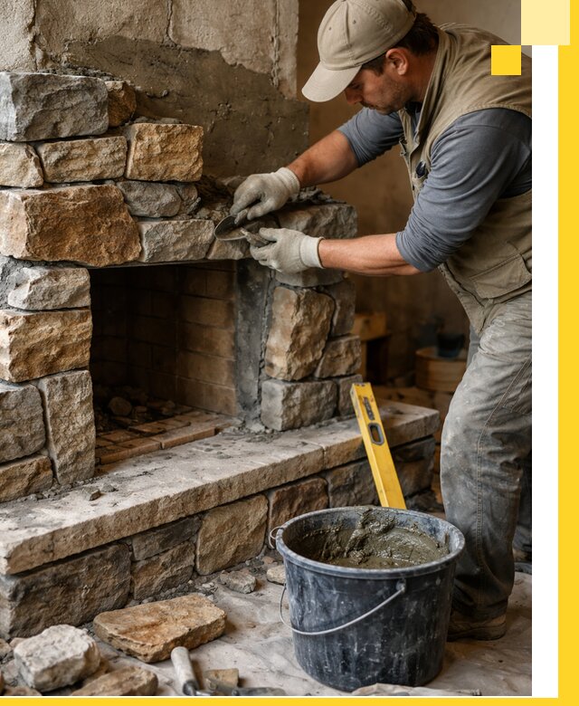 Изготовление и установка каменных каминов под ключ в Надыме