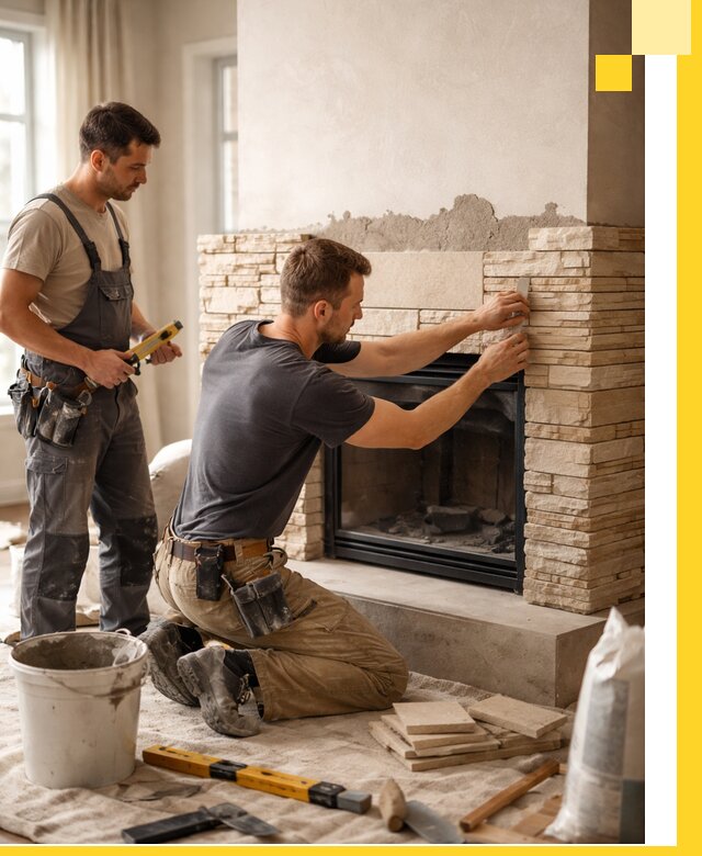 Установка и монтаж каминов для загородного дома в Надыме