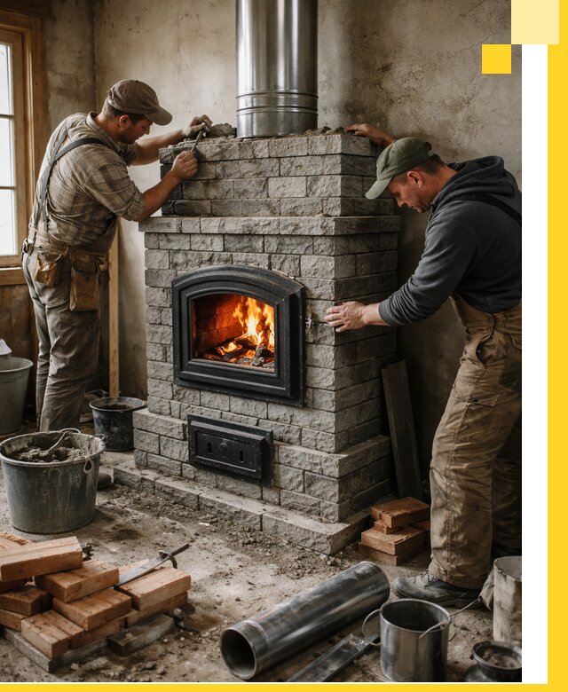 Производство, поставка и монтаж дровяных печей в Надыме