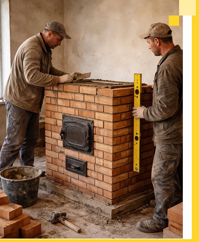 Отопительные печи под ключ в Надыме, установка и сборка