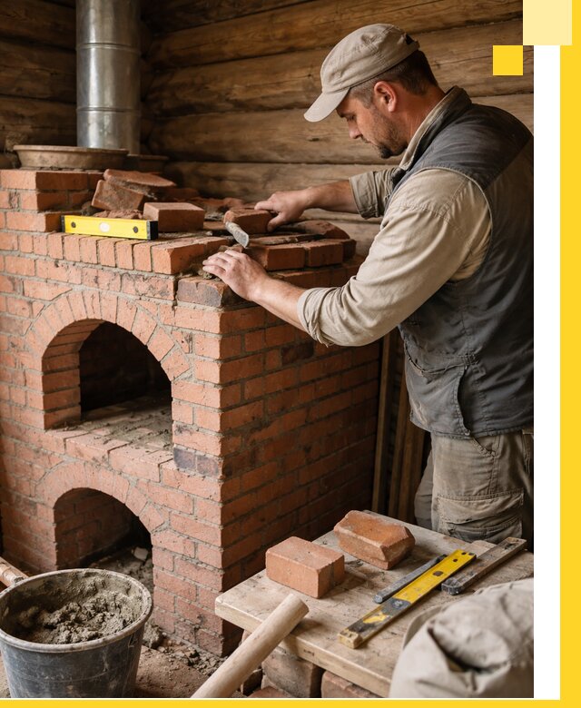 Изготовление и установка русских печей в Надыме под ключ