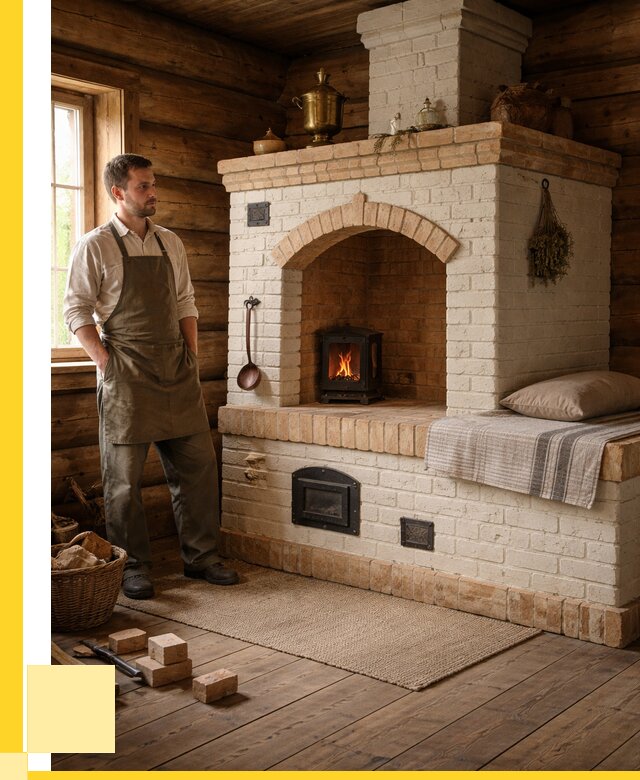 Русские печи с лежанкой под ключ в Надыме от 155670 р. ЭриданНдм