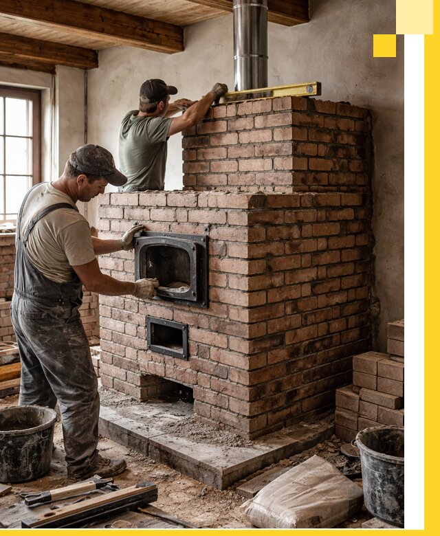 Печи для загородного дома под ключ в Надыме — монтаж и сервис