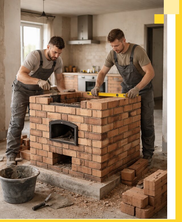 Установка и монтаж печей в частном доме в Надыме под ключ