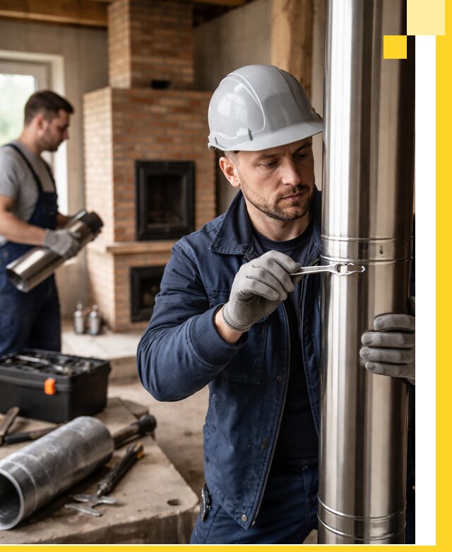 Профессиональный монтаж дымоходов для печей в Надыме