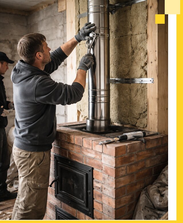 Изготовление и монтаж печей и дымоходов под ключ в Надыме