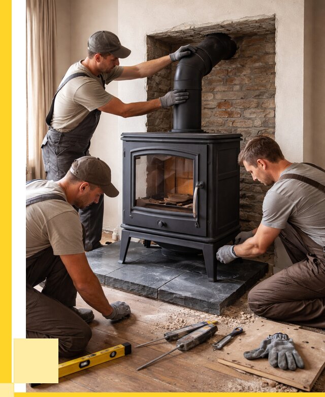 Монтаж печи камина в частном доме в Надыме от 25945 р. | ЭриданНдм