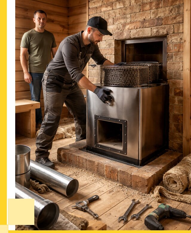 Монтаж банных печей под ключ в Надыме от 18680 р., ЭриданНдм