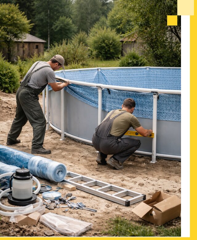 Установка и монтаж каркасных бассейнов в Надыме под ключ