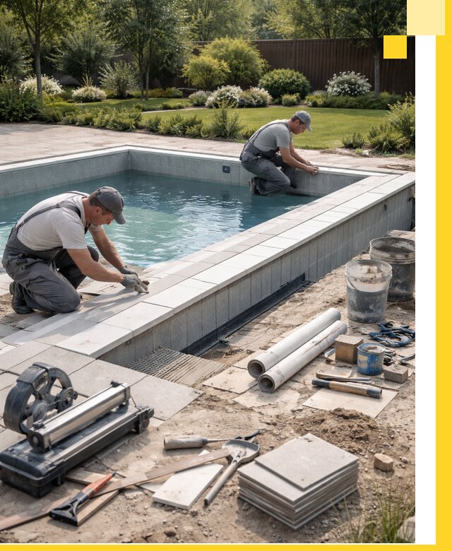 Строительство открытых бассейнов под ключ в Надыме профессионально