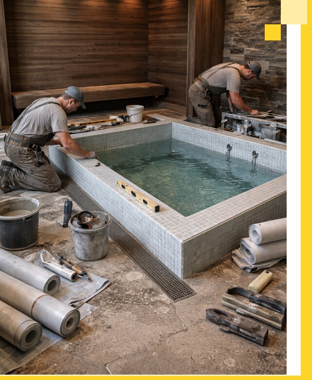 Установка и строительство бассейнов для сауны в Надыме