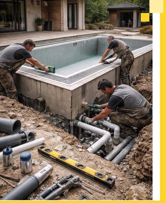 Строительство переливных бассейнов в Надыме под ключ