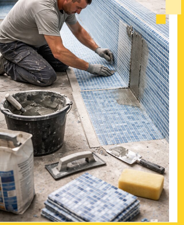 Укладка и ремонт мозаики для бассейнов под ключ в Надыме