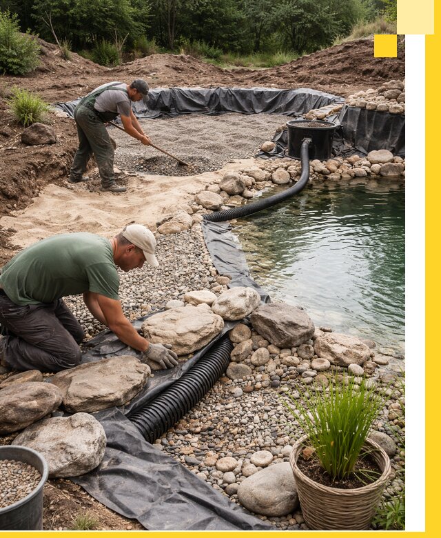 Строительство природных бассейнов и озер в Надыме под ключ