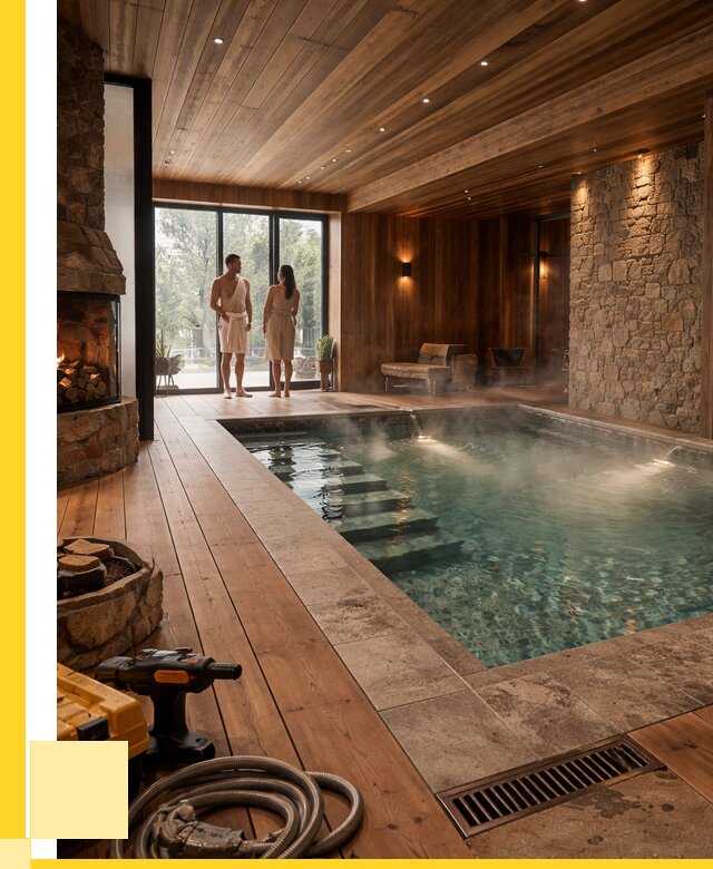 Проекты бань с бассейном под ключ в Надыме от 77835 р., ЭриданНдм