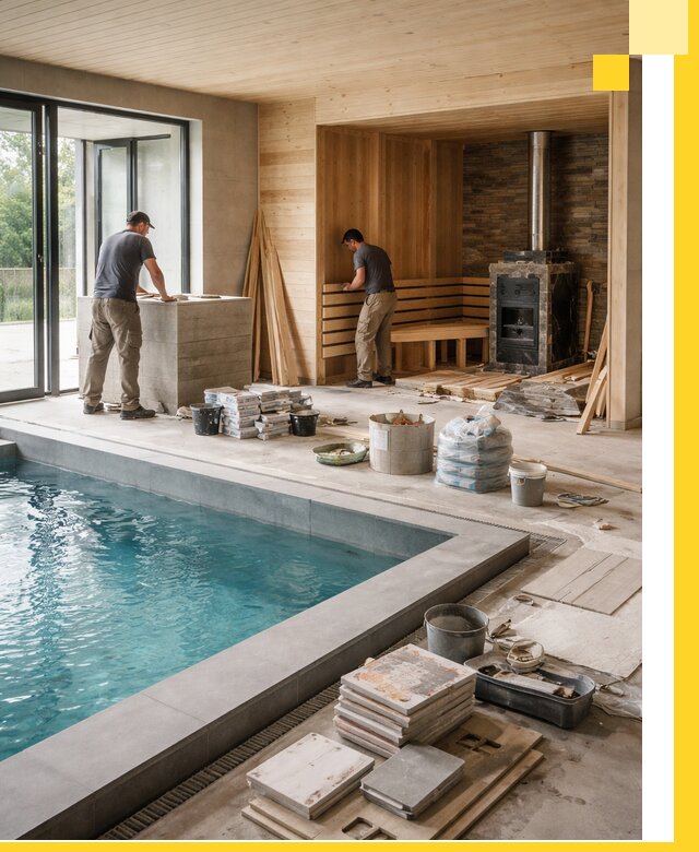 Проектирование и строительство бань с бассейном в Надыме