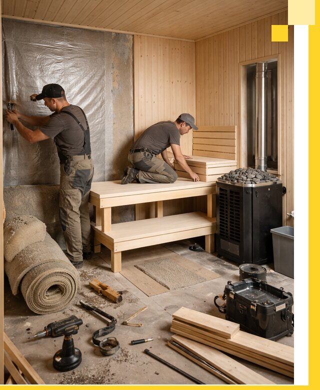 Проекты саун под ключ в Надыме дизайн и строительство