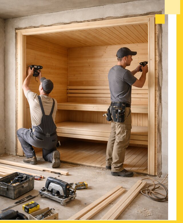 Монтаж саун под ключ в Надыме — проектирование и установка