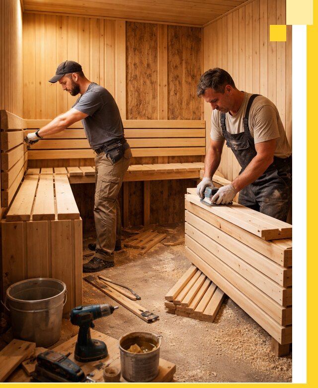 Профессиональный комплексный ремонт саун под ключ в Надыме