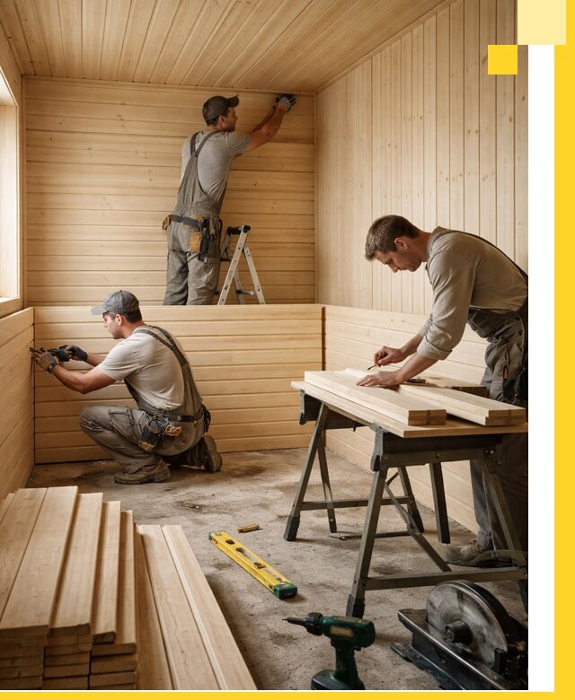 Обшивка саун в Надыме из натуральной древесины под ключ