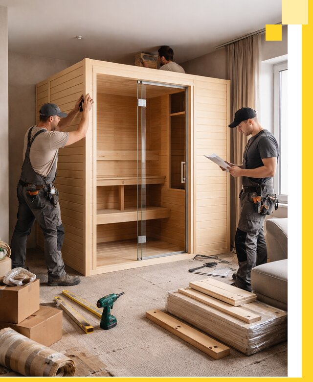 Установка и благоустройство саун в квартире в Надыме