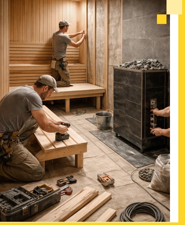 Дизайн и строительство интерьерных саун под ключ в Надыме