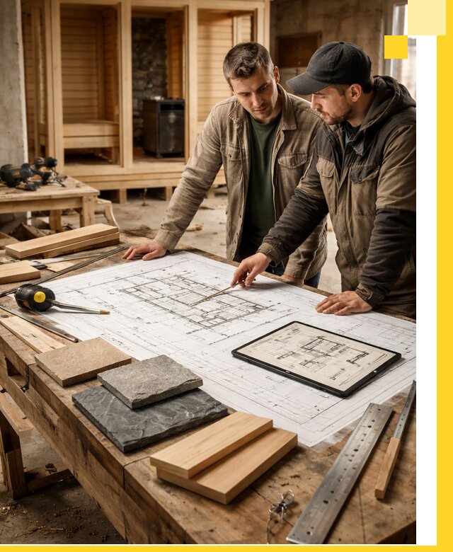 Проекты бань под ключ и планы строительства в Надыме