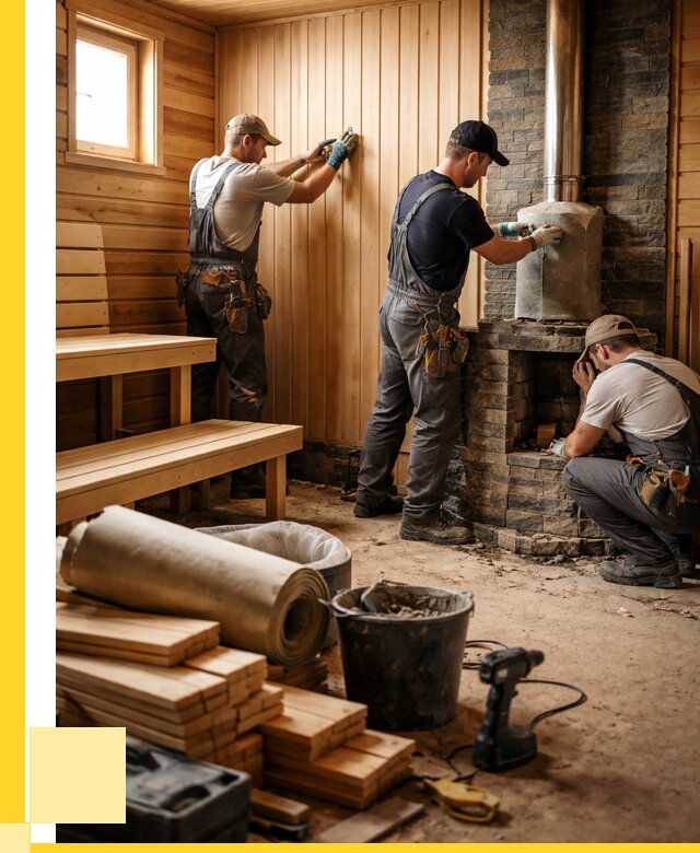 Ремонт бань под ключ в Надыме от 46701 р. | ЭриданНдм