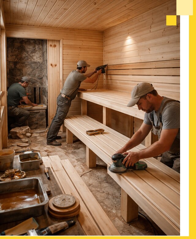 Профессиональная отделка бань в Надыме под ключ, с гарантией