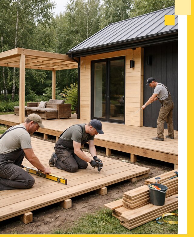 Строительство бань с террасой и бассейном под ключ в Надыме