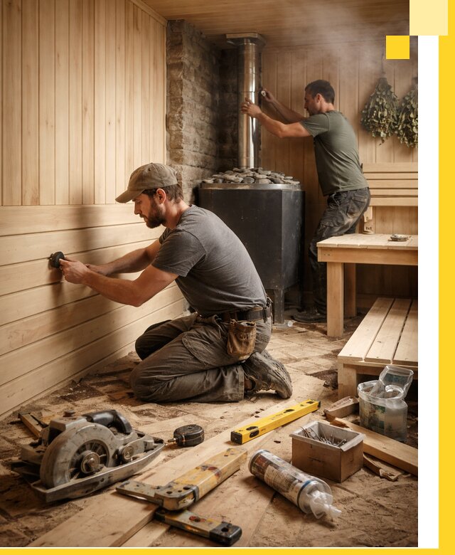 Полное строительство и оснащение парных под ключ в Надыме