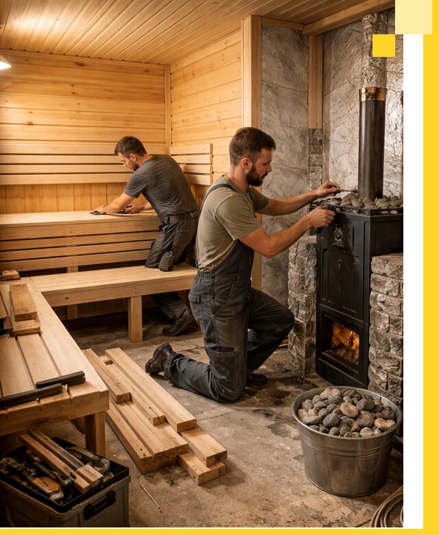 Дизайн и строительство интерьеров бань под ключ в Надыме