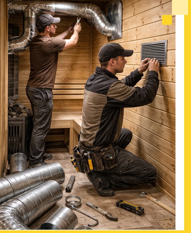 Проектирование и монтаж вентиляции бани в Надыме под ключ