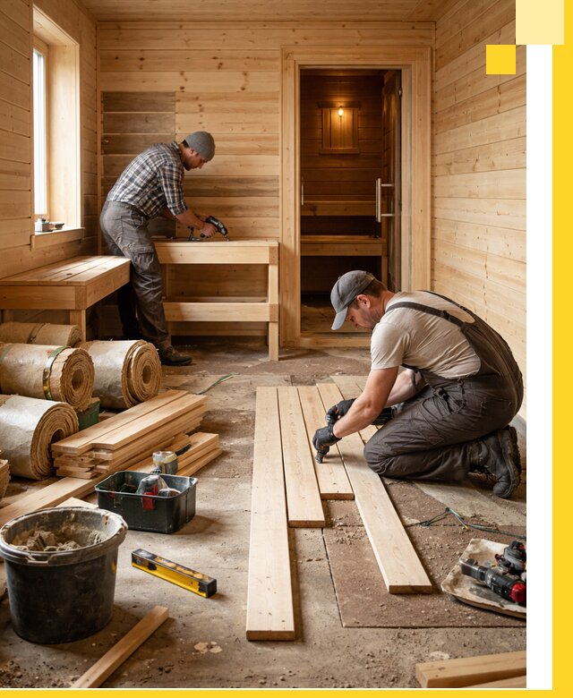 Индивидуальный проект бани с комнатой отдыха под ключ в Надыме