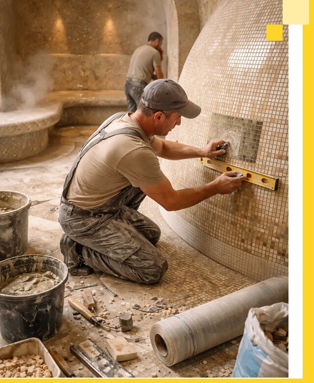 Хамам под ключ в Надыме: проектирование, строительство, отделка