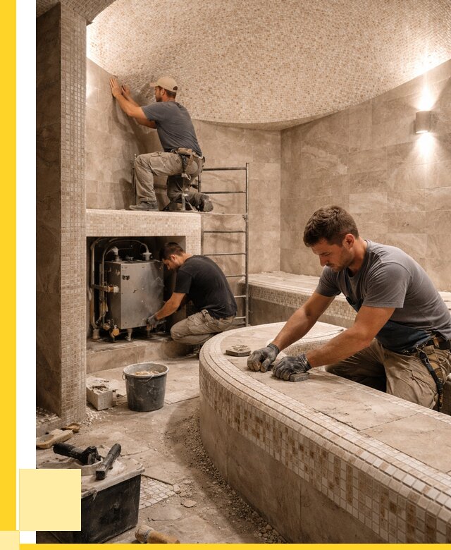 Монтаж хамамов под ключ в Надыме от 259450 р. ЭриданНдм