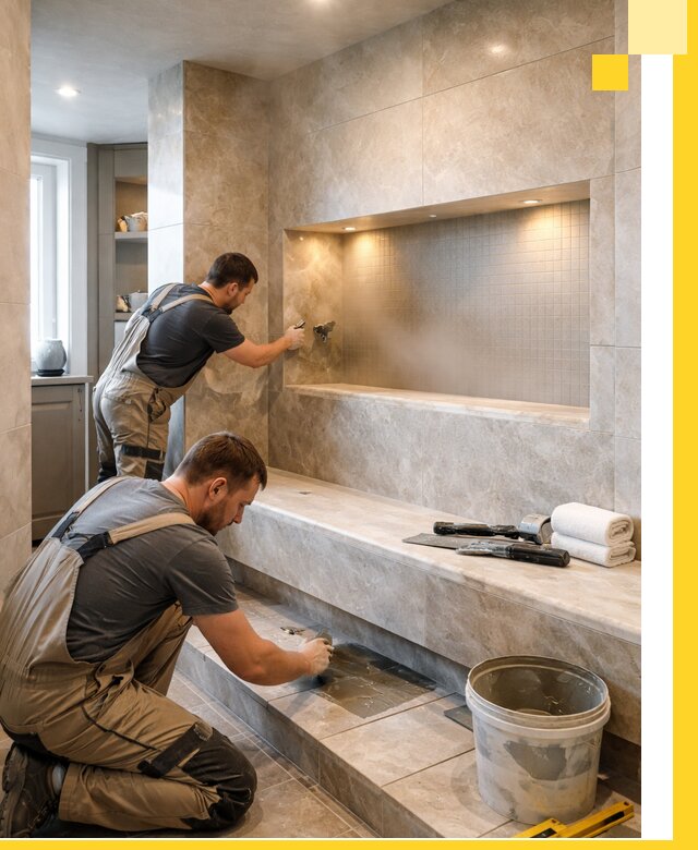 Профессиональное строительство хамама в квартире в Надыме