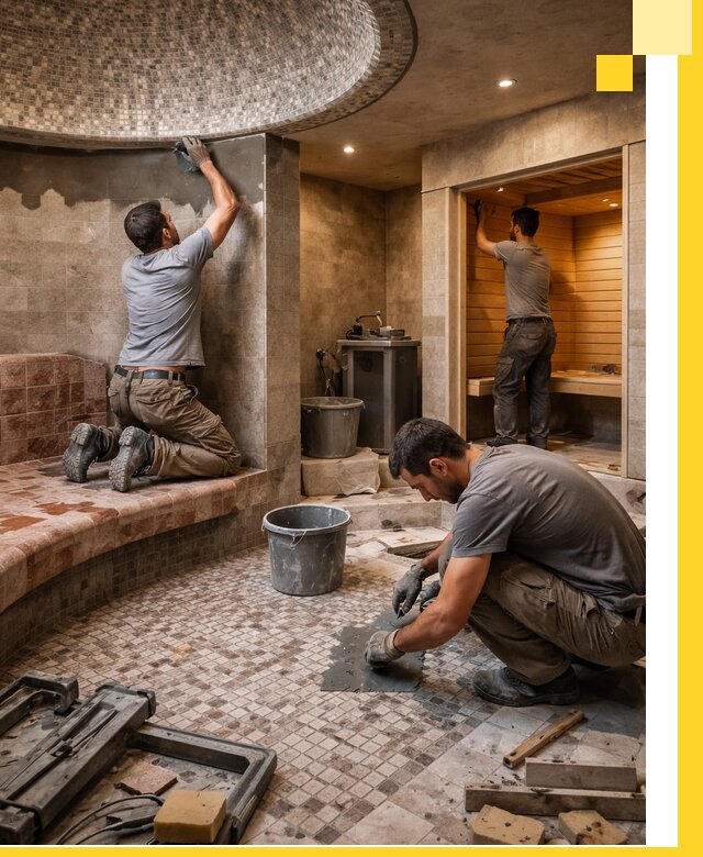 Проект и строительство хамама бани и сауны под ключ в Надыме