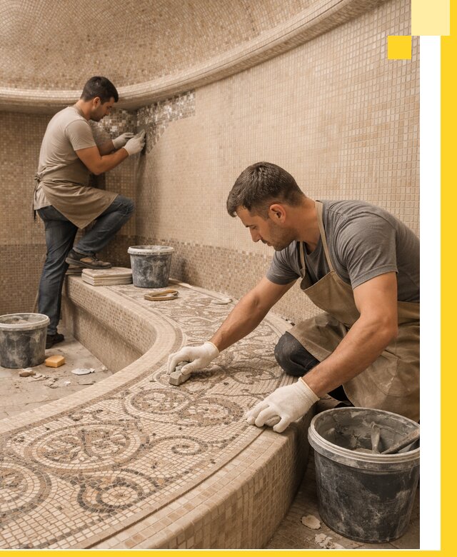 Плитка для хамама в Надыме, укладка, подбор и поставка