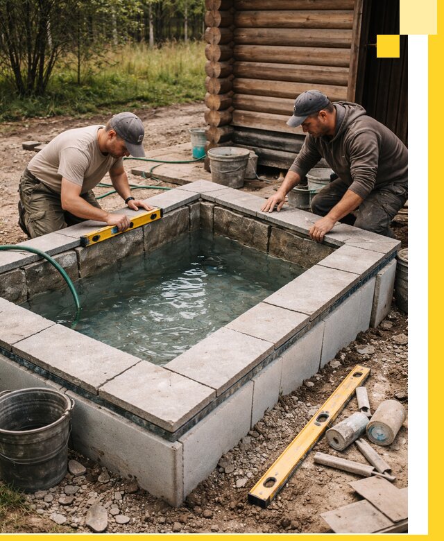 Изготовление и установка холодных купелей под ключ в Надыме